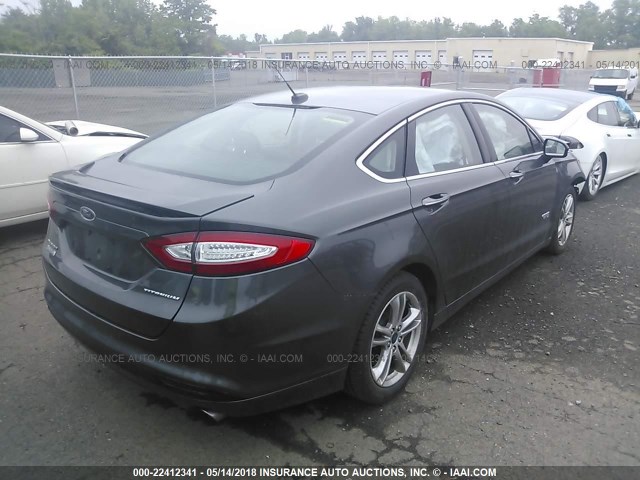 3FA6P0SU1GR237988 - 2016 FORD FUSION TITANIUM PHEV GRAY photo 4