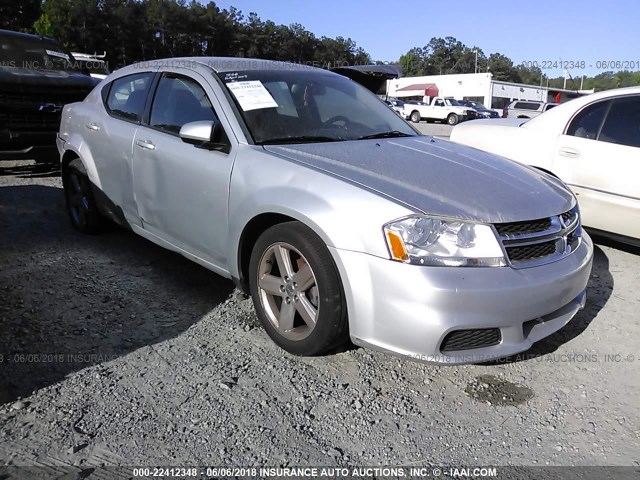 1C3CDZCB8CN312761 - 2012 DODGE AVENGER SXT SILVER photo 1