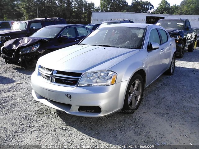 1C3CDZCB8CN312761 - 2012 DODGE AVENGER SXT SILVER photo 2