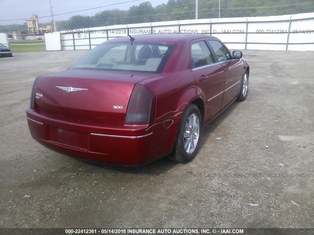 2C3KK53G87H696223 - 2007 CHRYSLER 300 TOURING RED photo 4