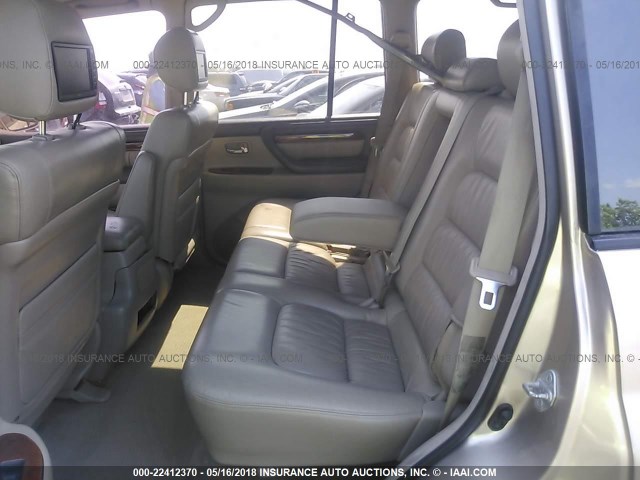 JT6HT00W8X0028029 - 1999 LEXUS LX 470 GOLD photo 8