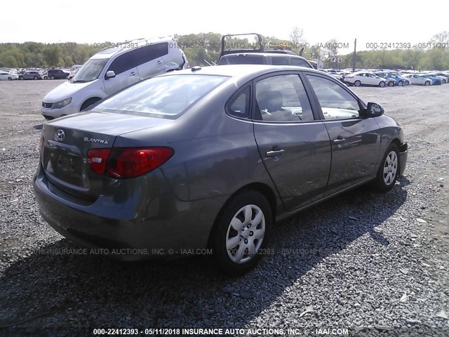 KMHDU46D28U523415 - 2008 HYUNDAI ELANTRA GLS/SE/LIMITED GRAY photo 4