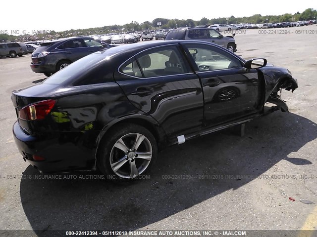 JTHBF5C25C5163265 - 2012 LEXUS IS 250 BLACK photo 4