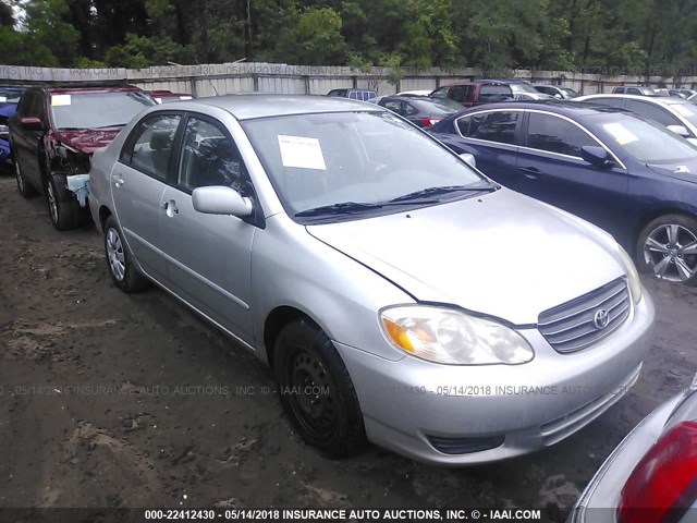 JTDBR32E030028829 - 2003 TOYOTA COROLLA CE/LE SILVER photo 1