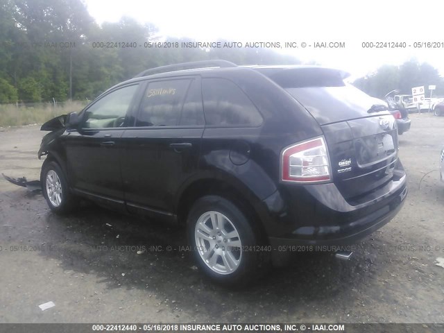 2FMDK39C67BA66681 - 2007 FORD EDGE SEL PLUS BLACK photo 3