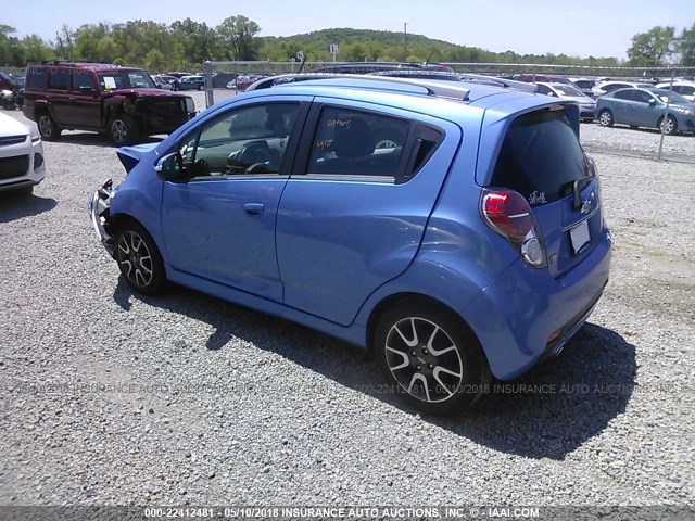 KL8CF6S91EC469574 - 2014 CHEVROLET SPARK 2LT BLUE photo 3