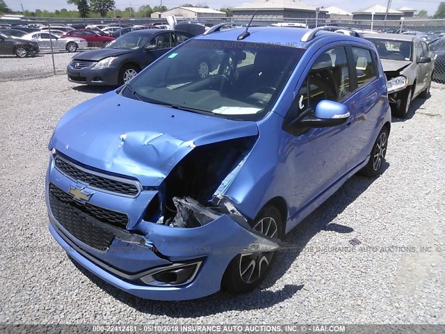 KL8CF6S91EC469574 - 2014 CHEVROLET SPARK 2LT BLUE photo 6