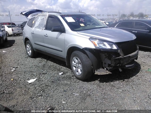 1GNKRFKDXDJ117481 - 2013 CHEVROLET TRAVERSE LS SILVER photo 1