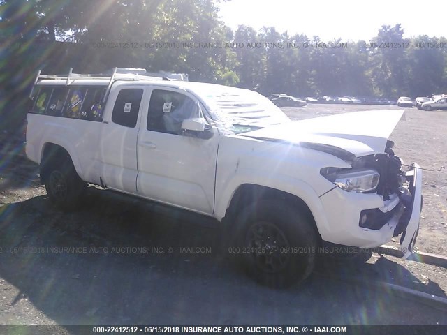 5TFSZ5AN9JX133824 - 2018 TOYOTA TACOMA ACCESS CAB/SR5/TRD SPT/OR WHITE photo 1