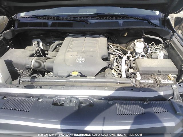 5TFRM5F1XEX072931 - 2014 TOYOTA TUNDRA DOUBLE CAB SR/SR5 GRAY photo 10