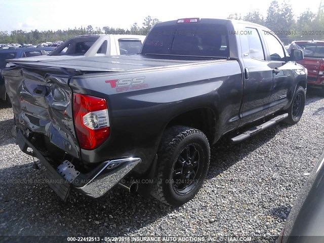 5TFRM5F1XEX072931 - 2014 TOYOTA TUNDRA DOUBLE CAB SR/SR5 GRAY photo 4