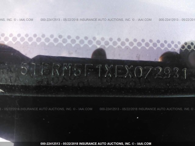 5TFRM5F1XEX072931 - 2014 TOYOTA TUNDRA DOUBLE CAB SR/SR5 GRAY photo 9