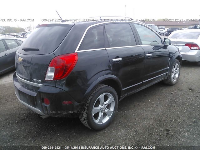 3GNAL4EK5ES639785 - 2014 CHEVROLET CAPTIVA LTZ BLACK photo 4