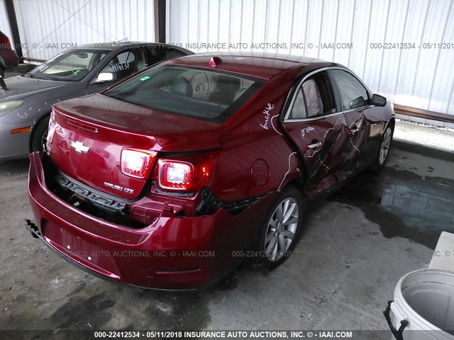 1G11H5SL7EF288551 - 2014 CHEVROLET MALIBU LTZ 红色 照片 4