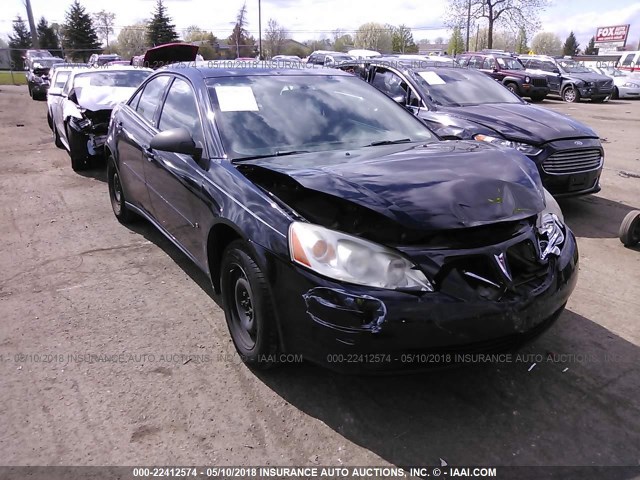 1G2ZF58B674160271 - 2007 PONTIAC G6 VALUE LEADER/BASE BLACK photo 1