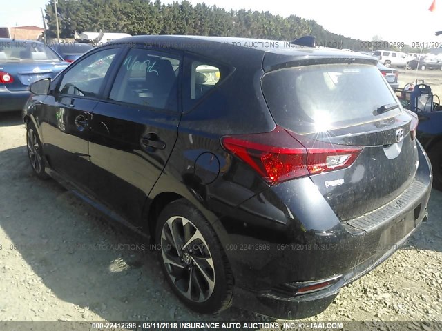 JTNKARJE8JJ560912 - 2018 TOYOTA COROLLA IM BLACK photo 3