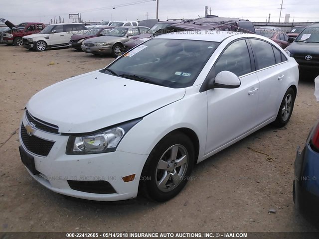 1G1PC5SB8E7178490 - 2014 CHEVROLET CRUZE LT WHITE photo 2