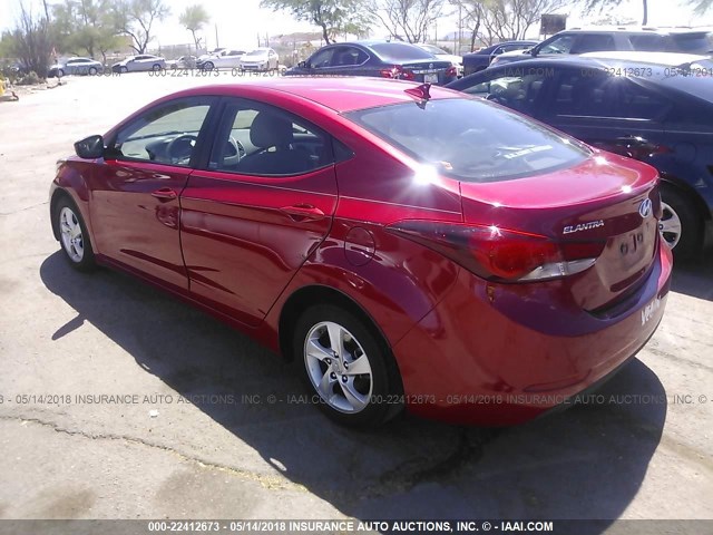 KMHDH4AE4FU390397 - 2015 HYUNDAI ELANTRA SE/SPORT/LIMITED RED photo 3