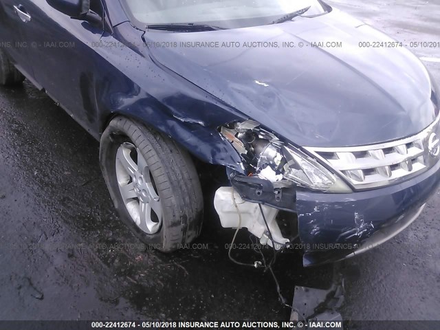 JN8AZ08W15W408275 - 2005 NISSAN MURANO SL/SE/S Dark Blue photo 6