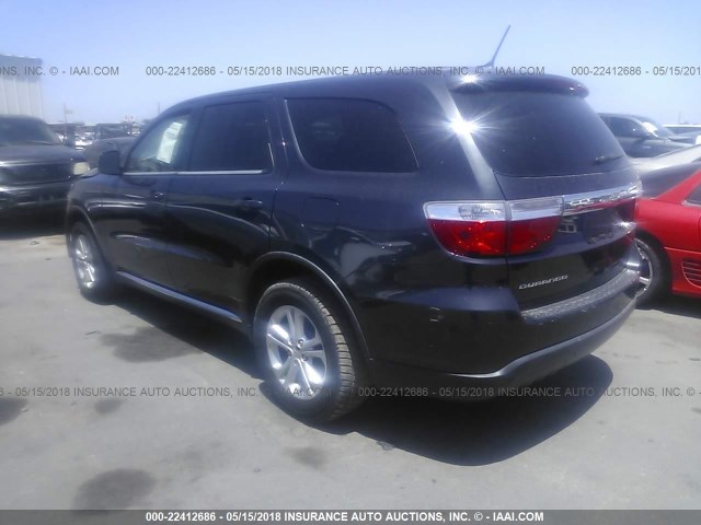 1C4RDHAG1DC678301 - 2013 DODGE DURANGO SXT BLACK photo 3