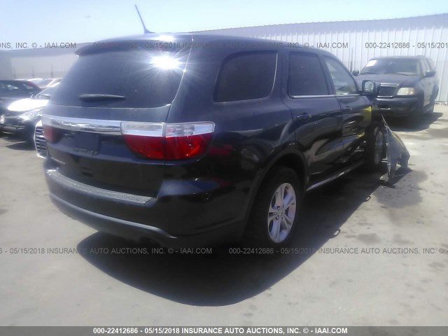 1C4RDHAG1DC678301 - 2013 DODGE DURANGO SXT BLACK photo 4