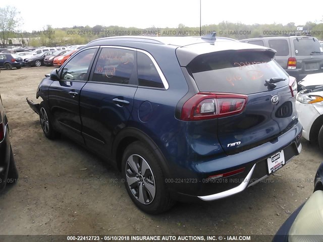 KNDCB3LC3J5147979 - 2018 KIA NIRO FE/LX BLUE photo 3