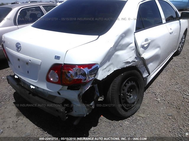 JTDBL40E99J033802 - 2009 TOYOTA COROLLA LE/XLE WHITE photo 6