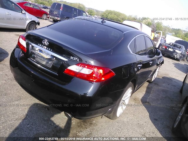 JN1BY1AR5BM372792 - 2011 INFINITI M37 X BLACK photo 4