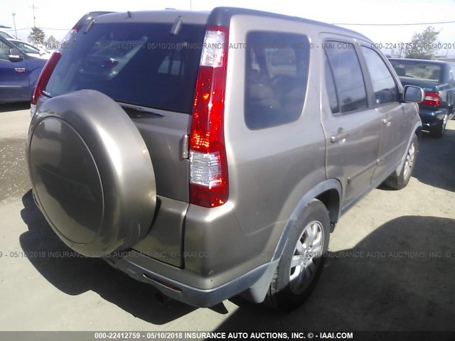 JHLRD78916C047992 - 2006 HONDA CR-V SE/EX BEIGE photo 4