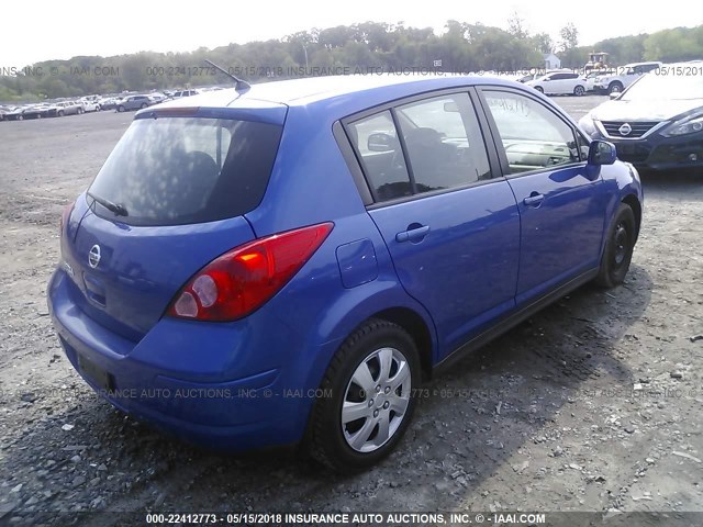 3N1BC13E39L396036 - 2009 NISSAN VERSA S/SL BLUE photo 4