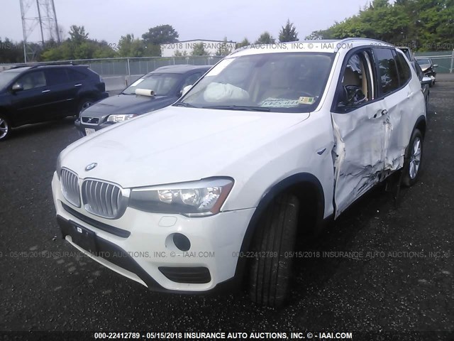 5UXWX9C57F0D59714 - 2015 BMW X3 XDRIVE28I WHITE photo 2