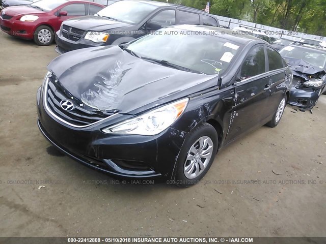 5NPEB4AC7BH204347 - 2011 HYUNDAI SONATA GLS Navy photo 2