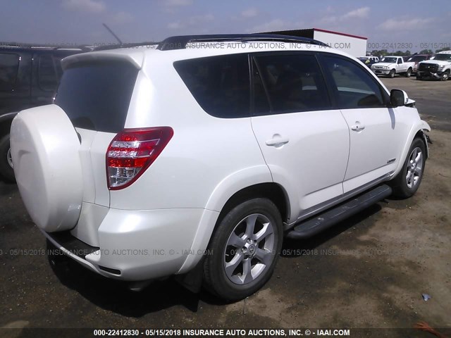 2T3YF4DV7CW118562 - 2012 TOYOTA RAV4 LIMITED WHITE photo 4