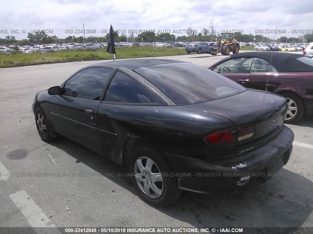 1G1JC1243VM131546 - 1997 CHEVROLET CAVALIER RS BLACK photo 3