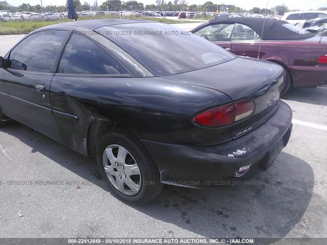 1G1JC1243VM131546 - 1997 CHEVROLET CAVALIER RS BLACK photo 6