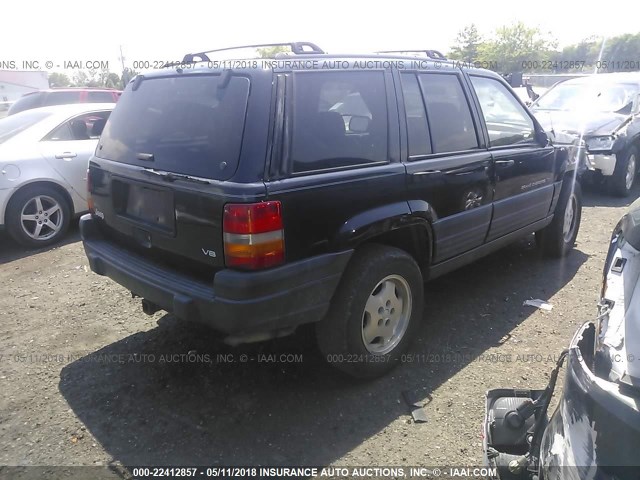 1J4GX58Y7WC147645 - 1998 JEEP GRAND CHEROKEE LAREDO/TSI BLACK photo 4