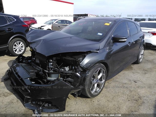 1FADP3L92HL257749 - 2017 FORD FOCUS ST GRAY photo 2