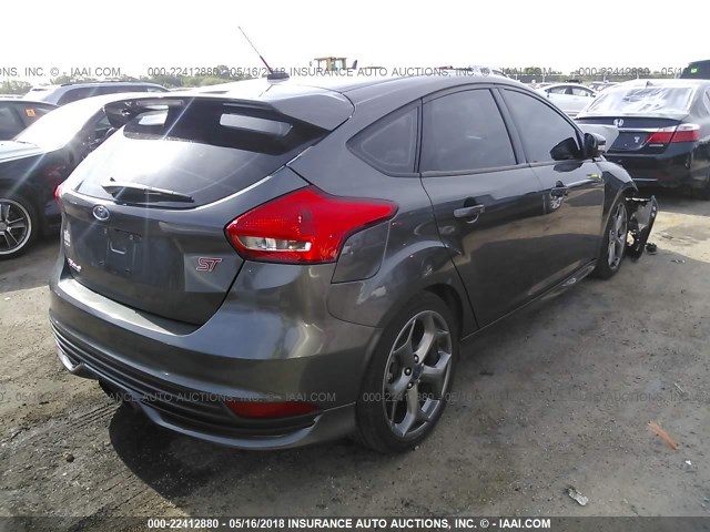 1FADP3L92HL257749 - 2017 FORD FOCUS ST GRAY photo 4