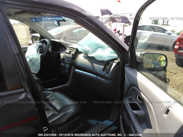 2HKYF18623H551571 - 2003 HONDA PILOT EXL BLACK photo 5