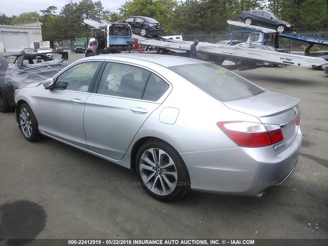 1HGCR2F59EA149656 - 2014 HONDA ACCORD SPORT SILVER photo 3