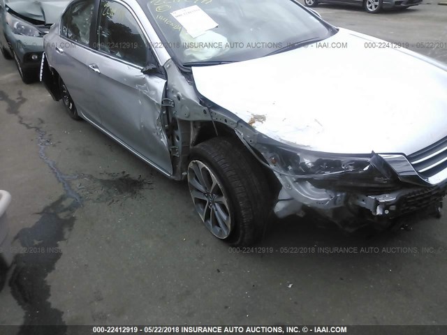 1HGCR2F59EA149656 - 2014 HONDA ACCORD SPORT SILVER photo 6