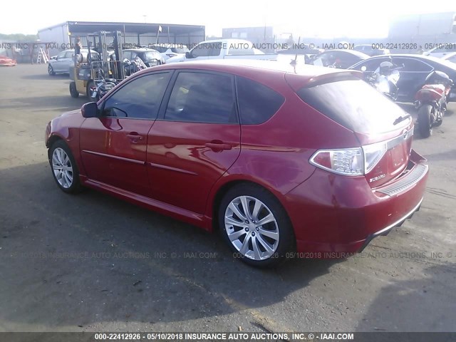 JF1GH75678H817675 - 2008 SUBARU IMPREZA WRX PREMIUM RED photo 3