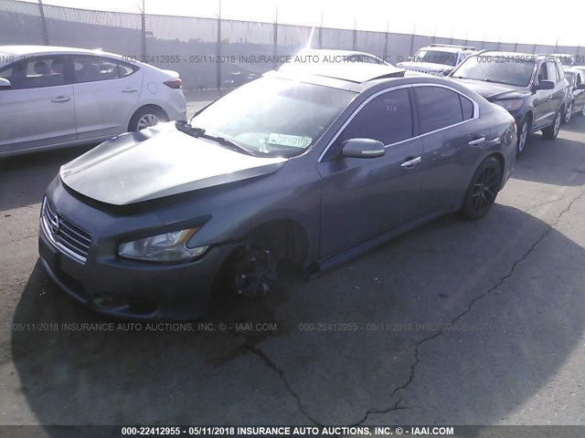 1N4AA51E59C861233 - 2009 NISSAN MAXIMA S/SV GRAY photo 2