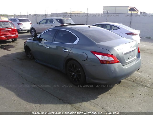 1N4AA51E59C861233 - 2009 NISSAN MAXIMA S/SV GRAY photo 3