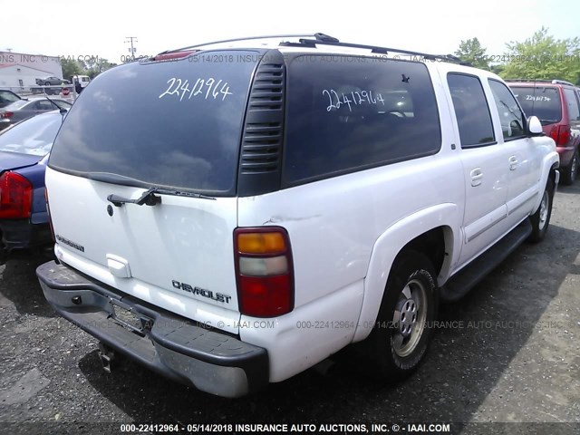 3GNFK16Z42G207044 - 2002 CHEVROLET SUBURBAN K1500 WHITE photo 4