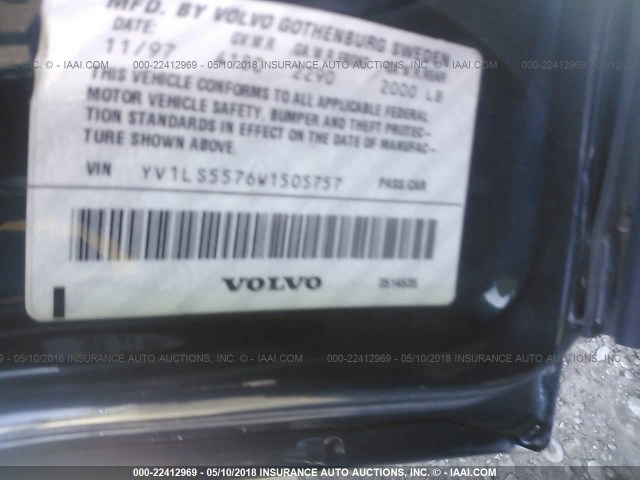 YV1LS5576W1505757 - 1998 VOLVO S70 GREEN photo 9