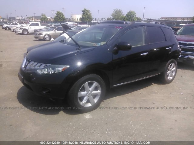 JN8AZ18WX9W108052 - 2009 NISSAN MURANO S/SL/LE BLACK photo 2