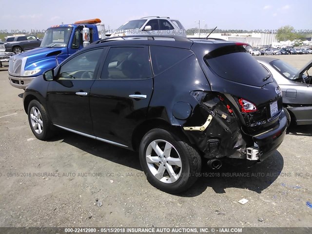 JN8AZ18WX9W108052 - 2009 NISSAN MURANO S/SL/LE BLACK photo 3