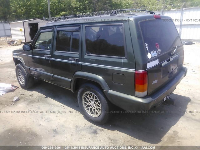 1J4FT78S4VL576223 - 1997 JEEP CHEROKEE COUNTRY GREEN photo 3