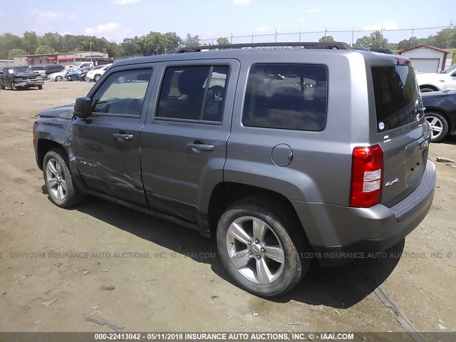 1C4NJRFB2CD625531 - 2012 JEEP PATRIOT LATITUDE GRAY photo 3